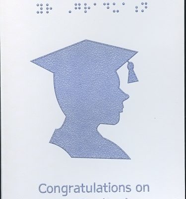 Braille and Tactile Greeting Card Graduation Boy
