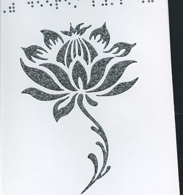 Braille and Tactile Greeting Card - Deepest Sympathy Lotus