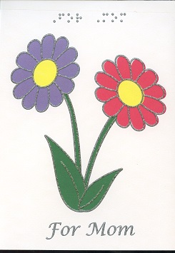 Braille and Tactile Greeting Card Mother'S Day Daisies
