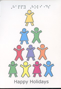 Braille and Tactile Greeting Card Children'S Tree