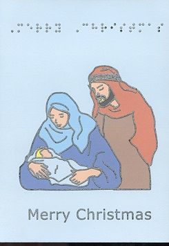 Braille and Tactile Greeting Card Holy Family