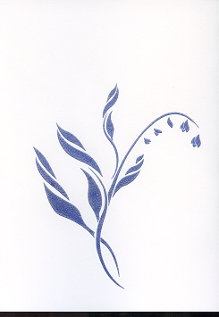 Tactile Greeting CardLily Blue