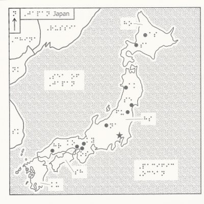 Braille Map of Japan