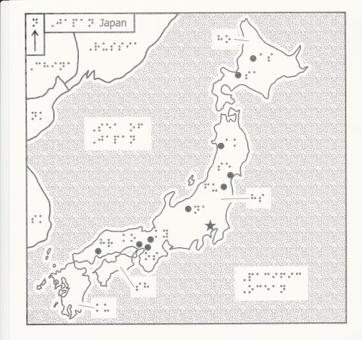 Braille Map of Japan