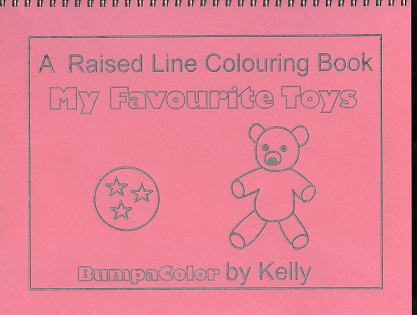 Braille colouring Book Favourite Toys