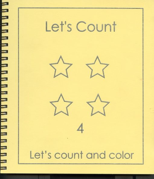 Braille colouring Book Let's Count and Colour