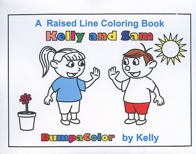 Braille colouring Book Kelly and Sam – A Year With My Best Friend