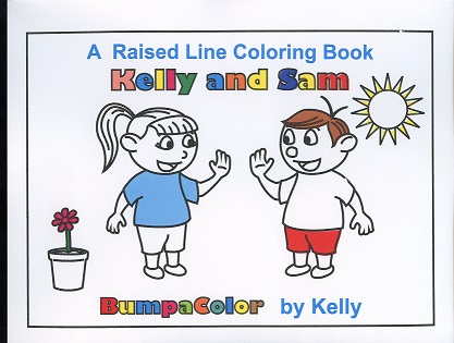 Braille colouring Book Kelly and Sam – A Year With My Best Friend